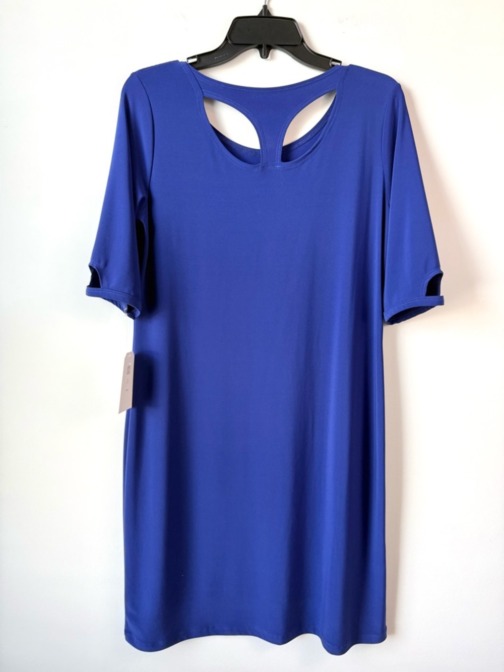 Clara Sun Woo Cut Out Detail Jersey Knit Dress Cobalt Blue S - Picture 6 of 8
